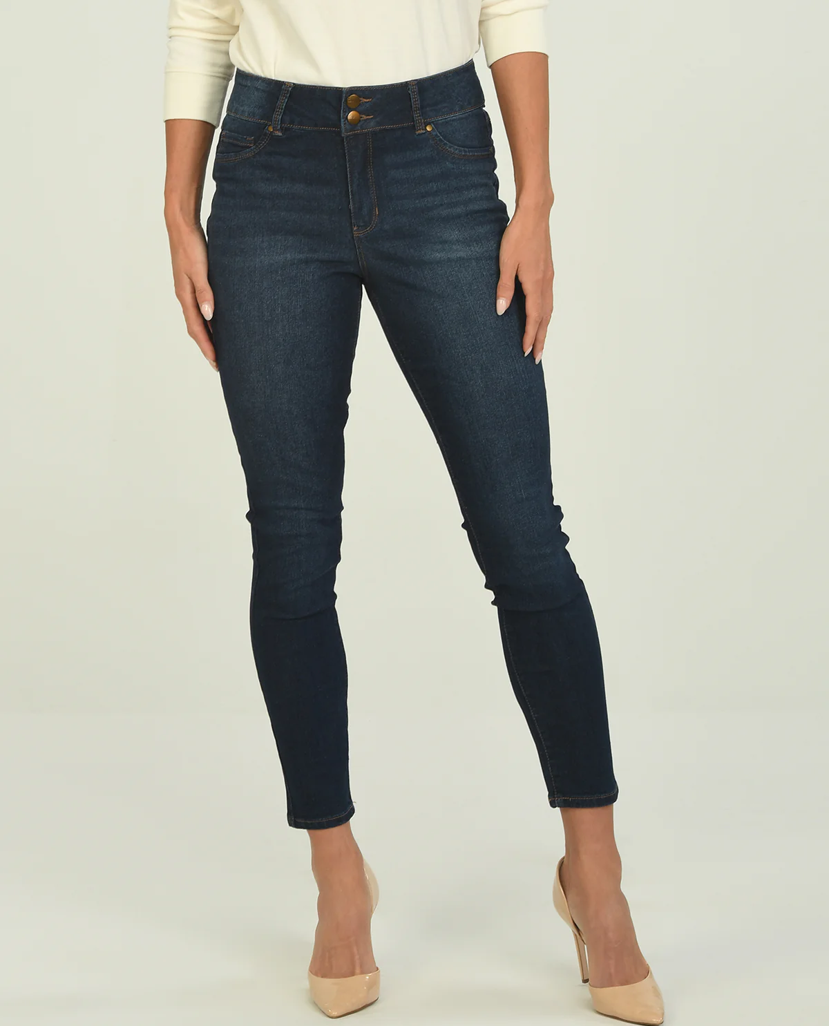 D Jeans Double Button Skinny Jeans - Image 4