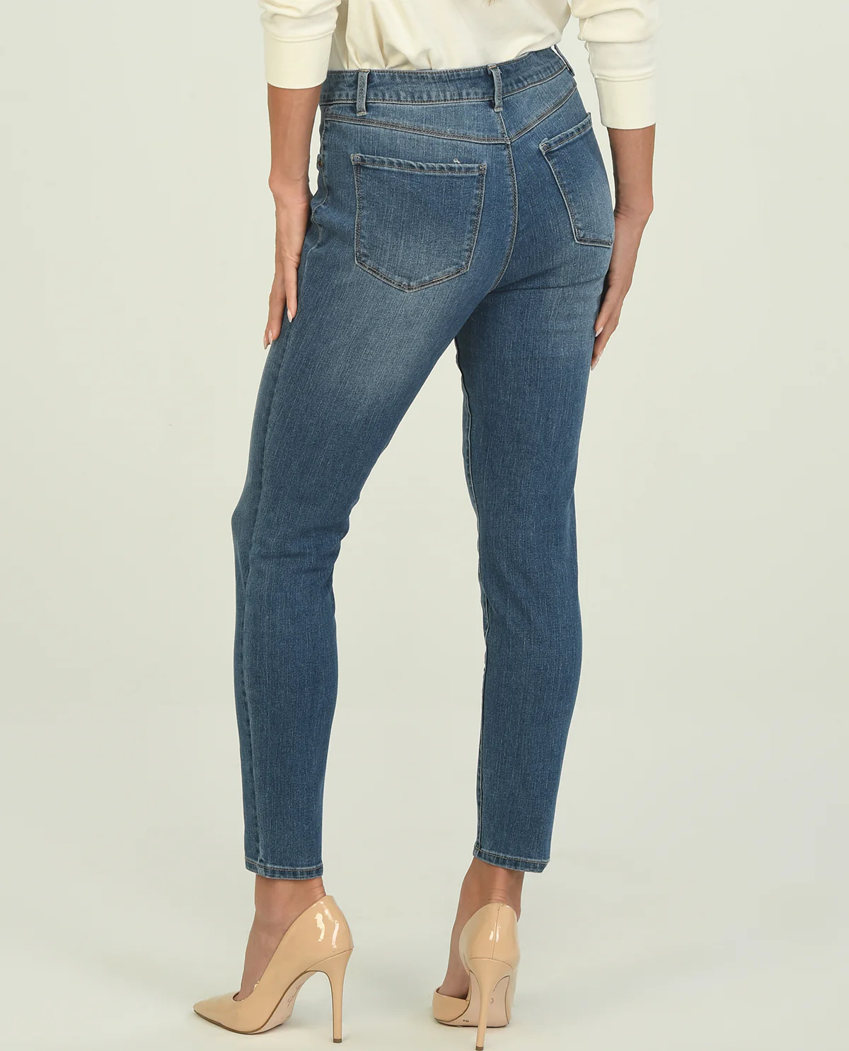 D Jeans Stone Wash Skinny Jeans - Image 3