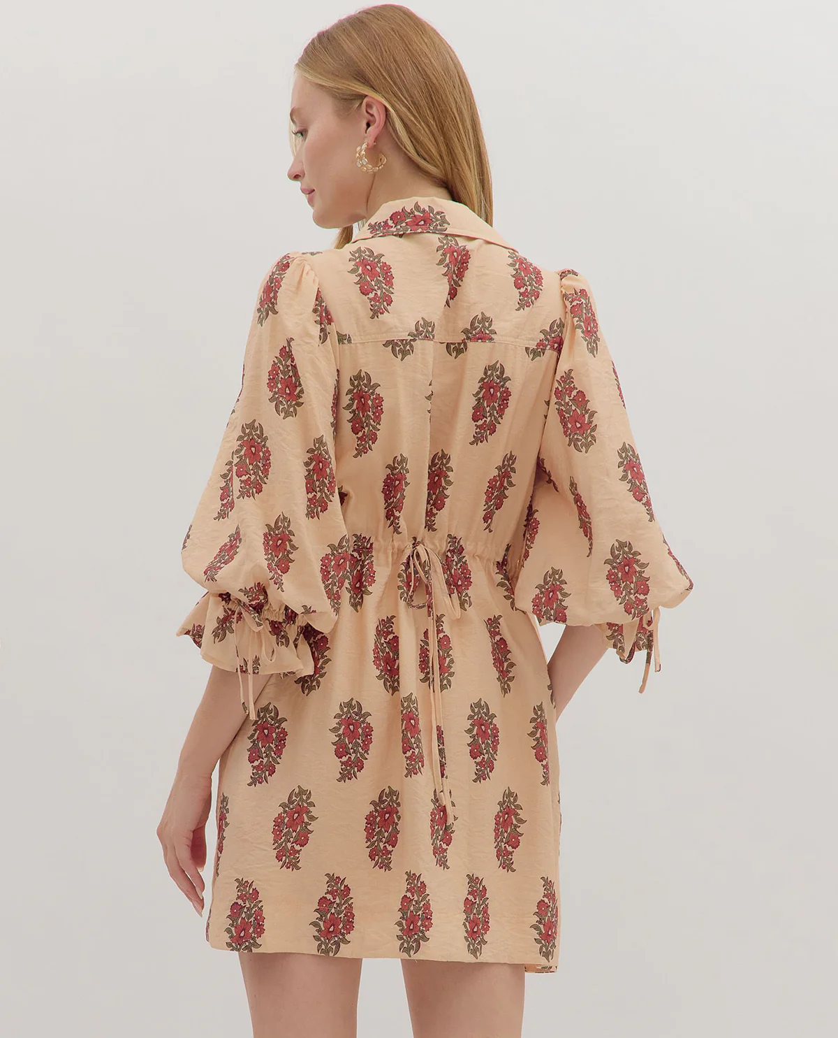Entro 3/4 Sleeve Print Dress - Image 3