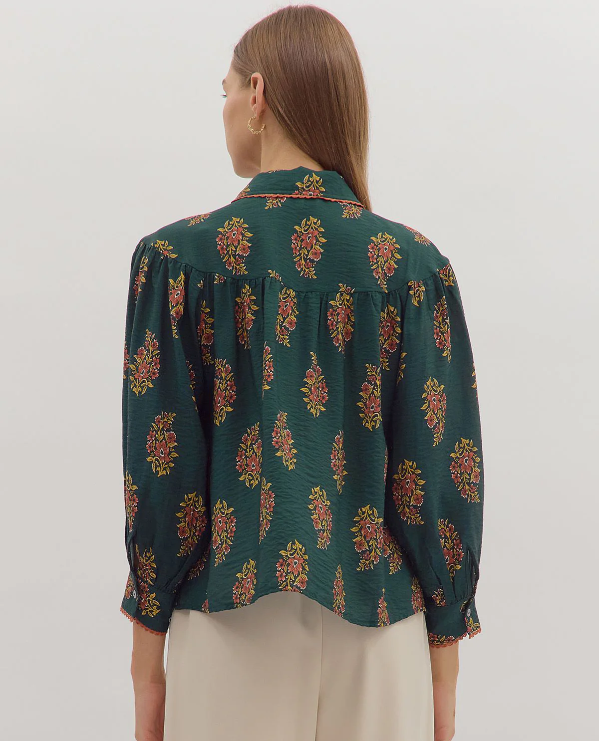 Entro Print Button Up Top - Image 3
