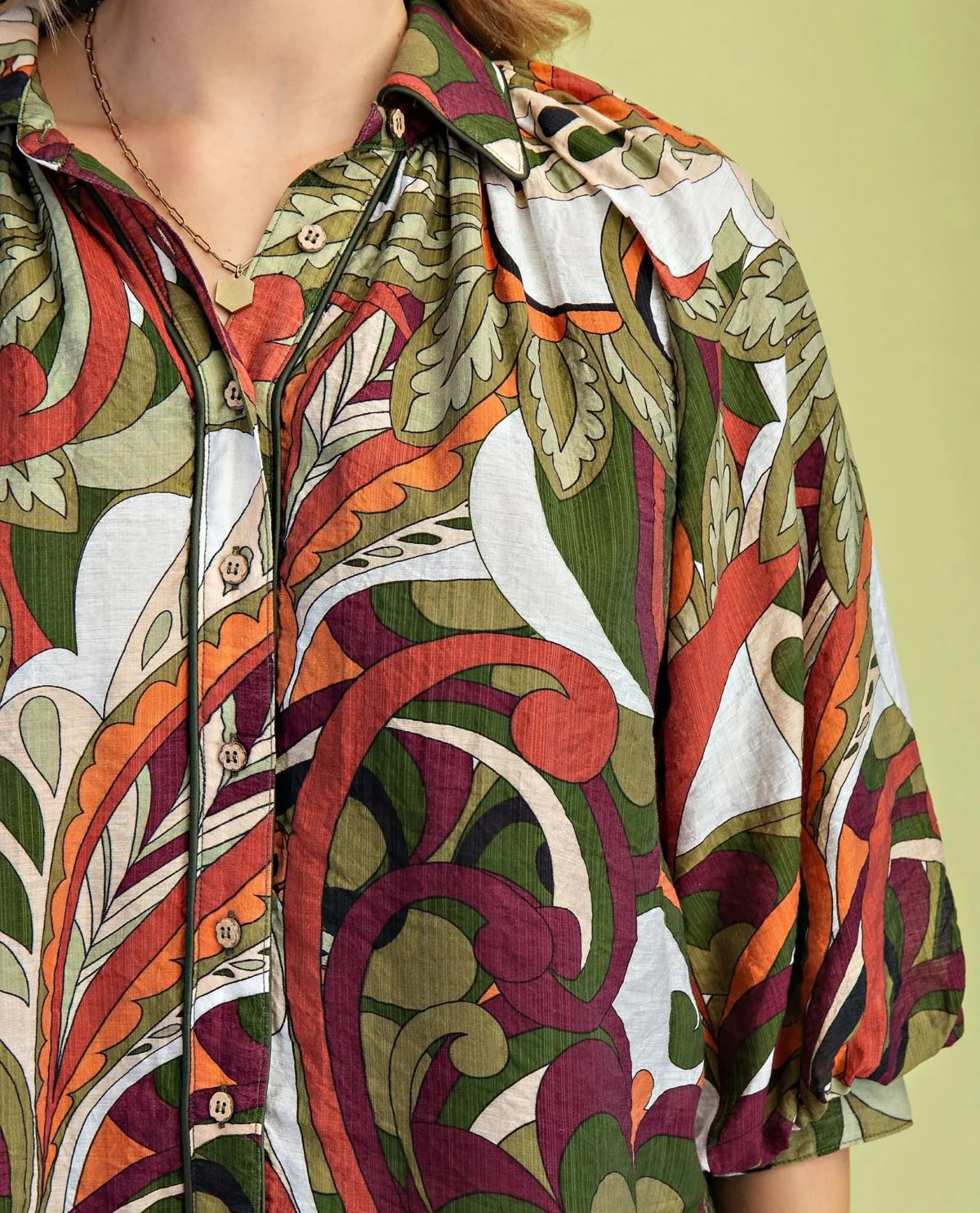 Gigio Plus Print Button Down Shirt - Image 3