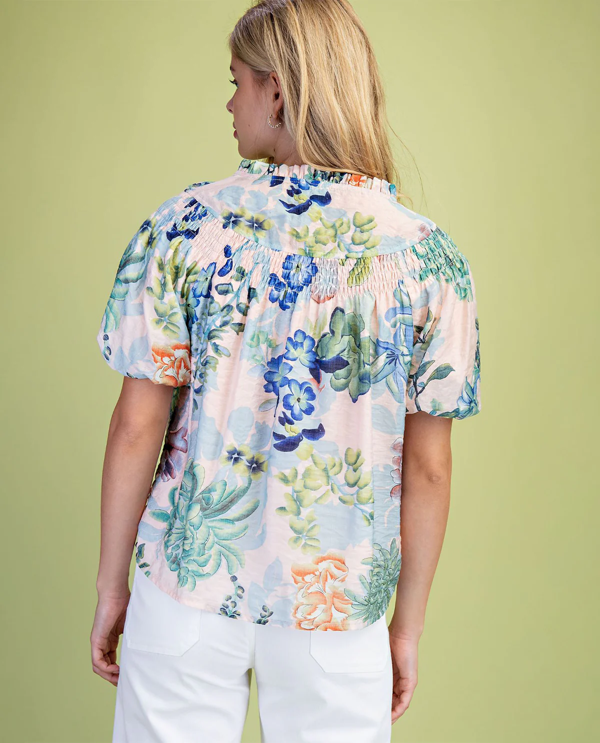 Gigio Plus Print Button Down Top - Image 3