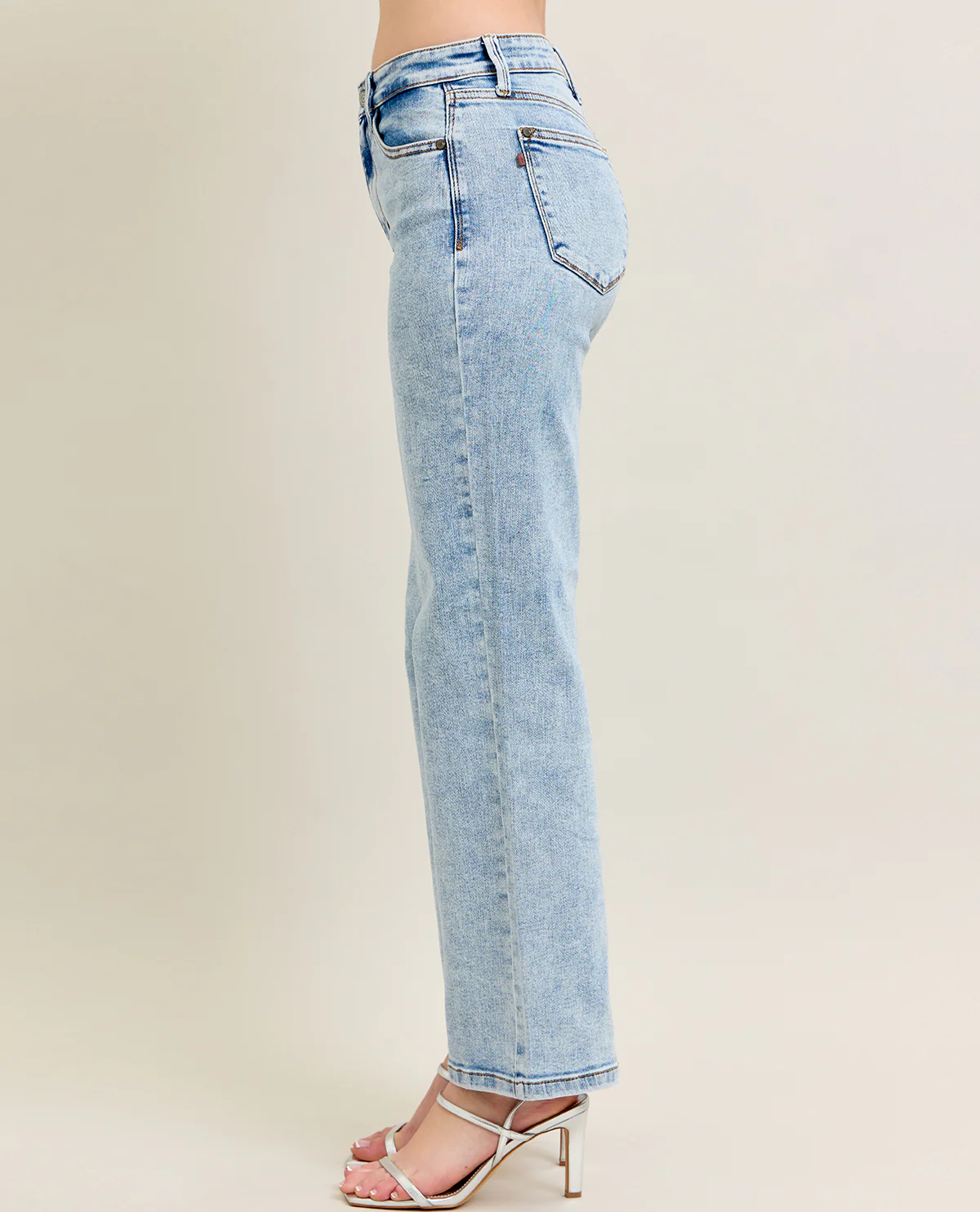 Judy Blue High Waist Stone Wash Straight Fit Jean - Image 3