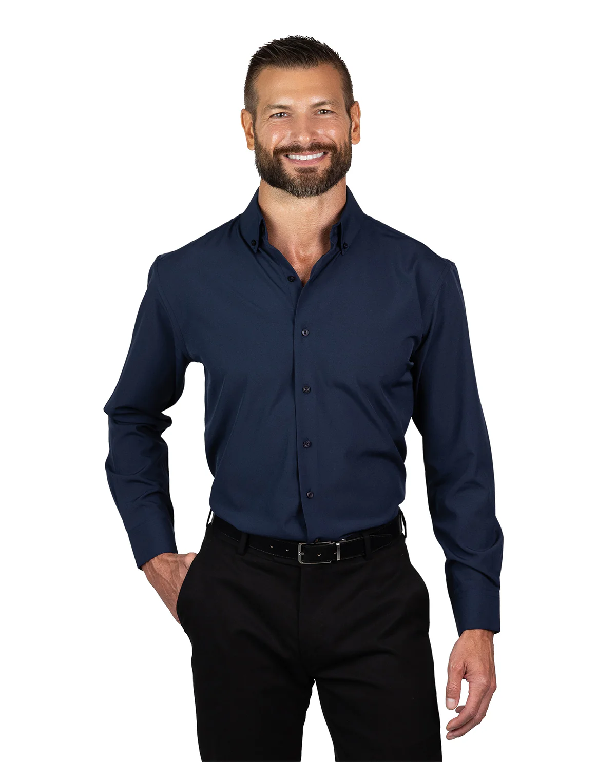 Nautica Men's Blueberry Long Sleeve Super Shirt - Image 3